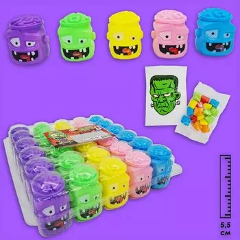 Жевательная резинка с татуировкой "Мозга шок "Зомби", 5 г