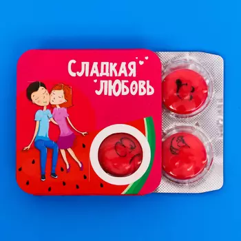 Жевательная резинка «Сладкая любовь» клубника, 14 г