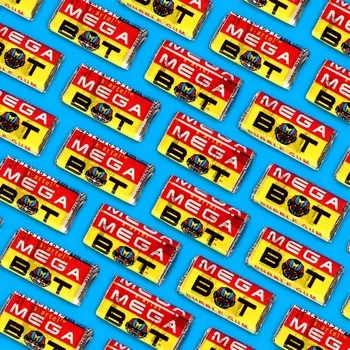 Жевательная резинка со вкладышем "Мегабот", 2,5 г