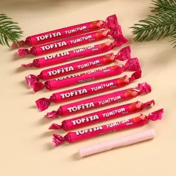 Жевательные конфеты «Сладкого Нового Года», вкус: вишня, 67 г ( 10 шт. х 6, 7 г).