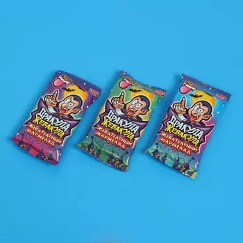 Жевательный мармелад "Дракула-жевакула" (мармеладные челюсти +язык), 9 г