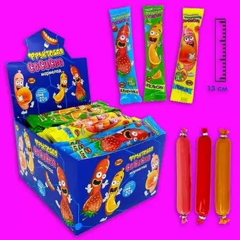 Жевательный мармелад "Фруктовая Сосиска", 11 г