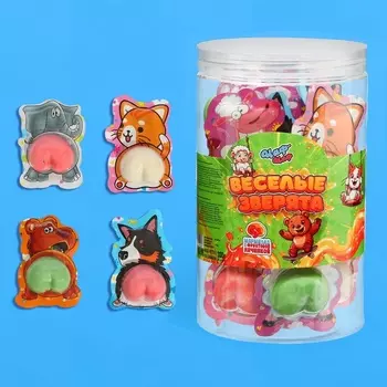 Жевательный мармелад с начинкой «Веселые зверята», (набор 30 шт.), 10 г