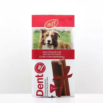 Жевательный снек Biff DENT со вкусом баранины для собак крупных пород, 270 г
