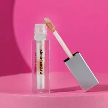 Жидкие тени для век с эффектом голографии, оттенок коричнево-розовый