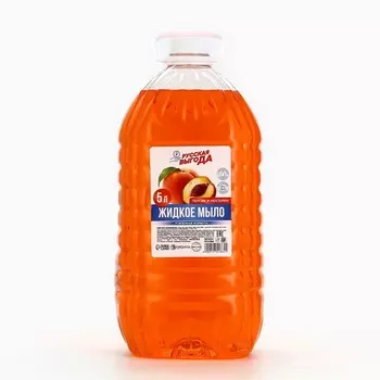 Жидкое мыло для рук РУССКАЯ ВЫГОДА, 5 л, аромат персика и нектарина