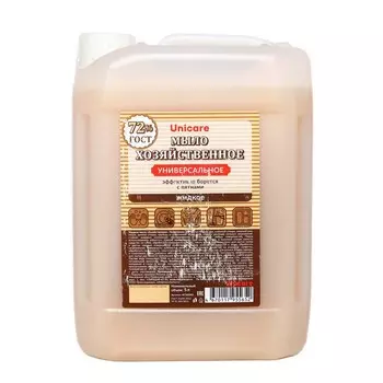 Жидкое мыло "Хозяйственное" универсальное UNICARE, ПНД, 5 л