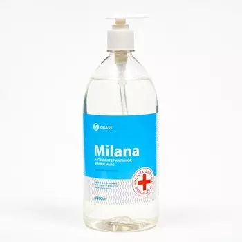 Жидкое мыло Milana, антибактериальное с дозатором. 1000 мл