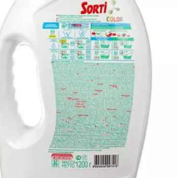 Жидкое средство для стирки Sorti Color, гель, 1.2 л