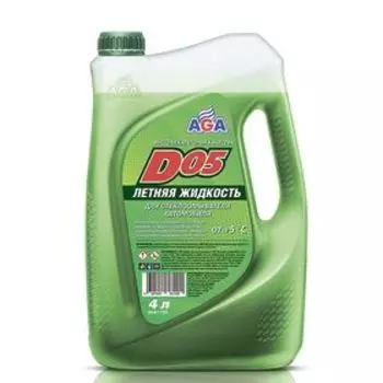 Жидкость стеклоомывающая AGA "d=05", летняя, готовая, 4 л