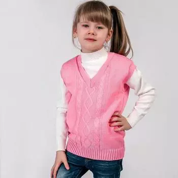 Жилет детский, цвет розовый, рост 104 см (36)