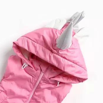 Жилет детский Единорожка, цвет розовый/серый, рост 104 см