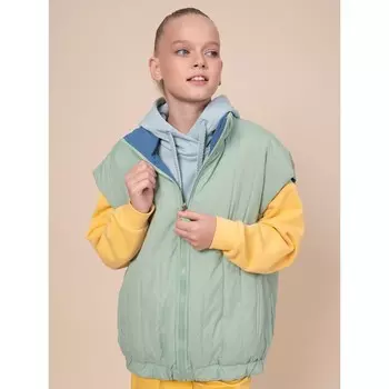 Жилет для девочек, рост 122 см, цвет ментол
