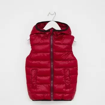 Жилет для девочки, цвет бордовый, рост 104