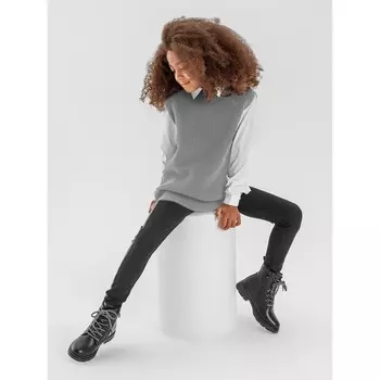 Жилет для девочки KNIT Long, рост 140 см, цвет серый