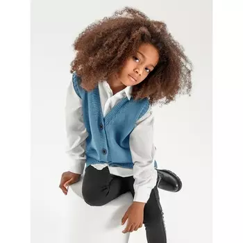 Жилет для девочки KNIT Mild, рост 122 см, цвет голубой