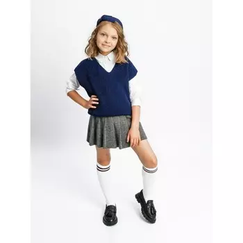 Жилет для девочки Knit, рост 128 см, цвет синий