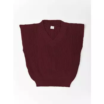 Жилет для девочки, рост 134 см, цвет бордовый