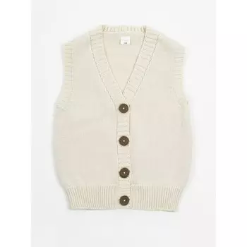 Жилет для девочки, рост 146 см, цвет молочный