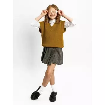 Жилет для девочки, рост 146 см, цвет жёлтый