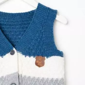 Жилет для мальчика, цвет голубой, рост 98 см