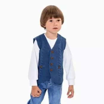 Жилет для мальчика, цвет тёмно-синий, рост 104 см
