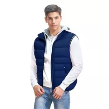 Жилет мужской, размер 46, цвет тёмно-синий