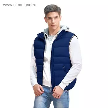 Жилет мужской, размер 46, цвет тёмно-синий