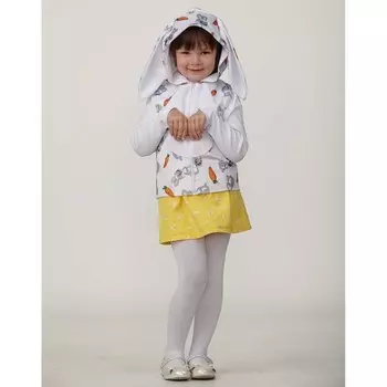 Жилет с капюшоном «Зайка», р.30, рост 116 см