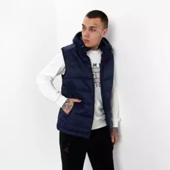 Жилет утепленный мужской, цвет тёмно-синий, размер 48