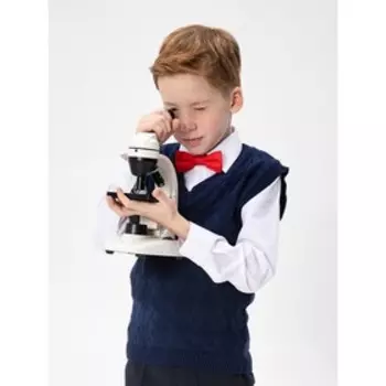 Жилет вязаный для мальчика Amarobaby Pure Love School, рост 134 см, синий