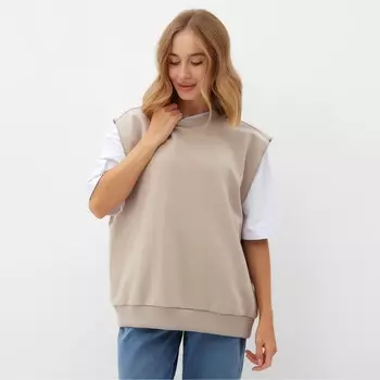 Жилет женский MINAKU: Casual Collection, молочный, размер 50-52