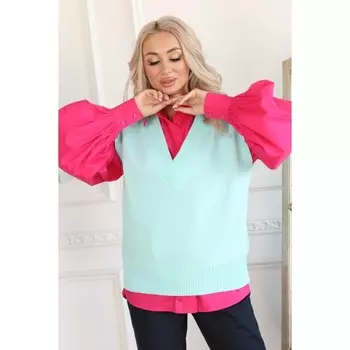 Жилет женский, размер 42, цвет мятный