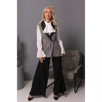 Жилет женский, размер 42, цвет серый, чёрный