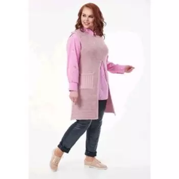 Жилет женский, размер 54, цвет розовый