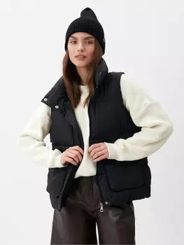 Жилет женский с воротником MIST, размер 46, чёрный