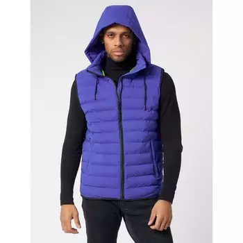 Жилетка мужская утепленная классическая синего цвета, размер 54