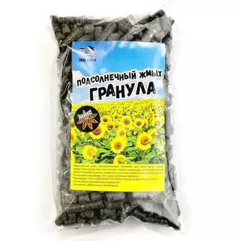 Жмых подсолнечника, гранулы, «Анис», 8 мм, 500г