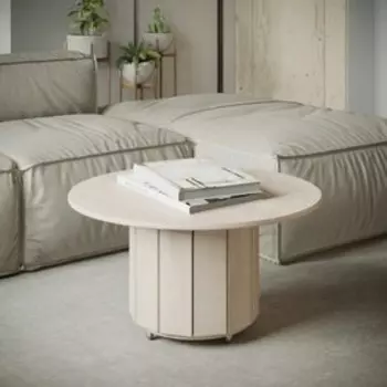 Журнальный стол TEKKA , 80х80х43 см, цвет ясень шимо светлый