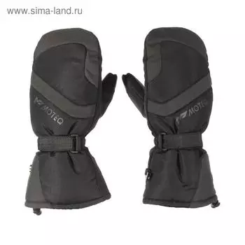 Зимние рукавицы "Бобер", размер L, чёрные, серые