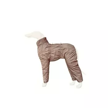 Зимний комбинезон для собак (сука), размер 55-1 (ДС 55, ОГ 80, ОШ 62), бежевый
