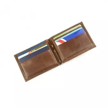 зк302-219 Зажим для купюр зк302,коричневый темн. пулап - 219