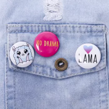 Значки закатные - мини "LaLaLAMA", 9 х 11,5 см