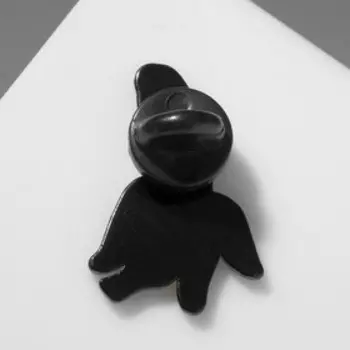 Значок «Банан 18+», цвет бело-жёлтый в чёрном металле