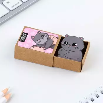 Значок деревянный «Котик», 3,2 х 4 см