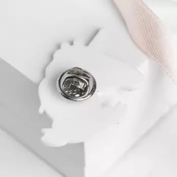 Брошь «Единорог», цвет бело-розовый