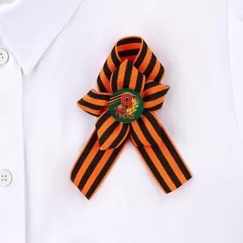 Значок - лента с цветком на День Победы «9 Мая: солдат», 10,5 х 14 см