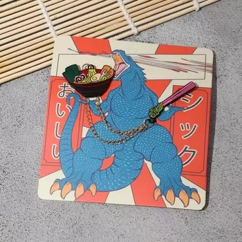 Значок «Япония» рамен, цветной в золоте