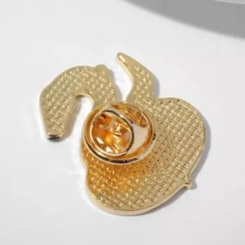 Значок "Змея", цвет чёрный в золоте