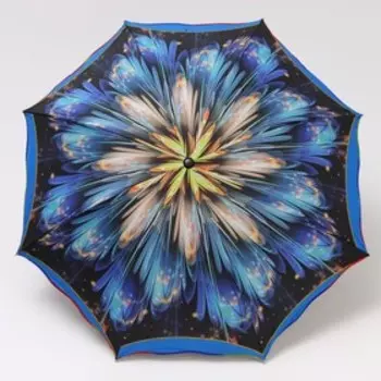 Зонт механический «Цветок», 4 сложения, 8 спиц, R = 47 см, рисунок МИКС